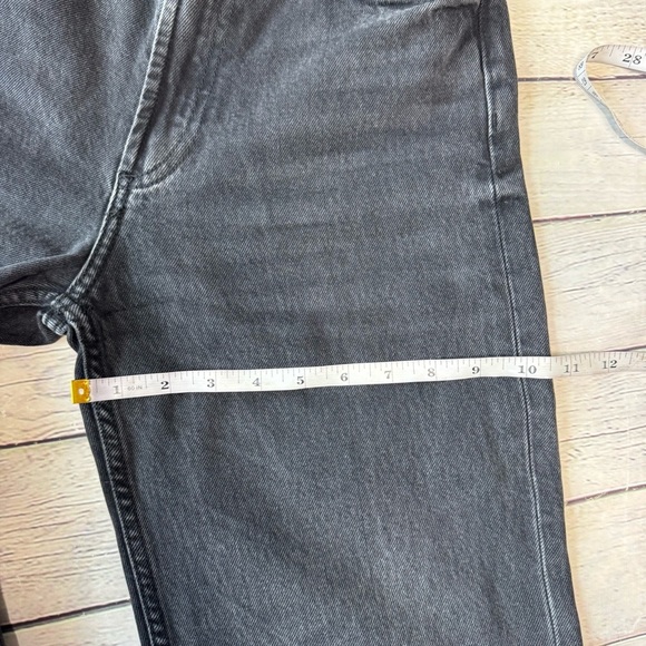 Zara Black High-Rise wide leg raw hem jeans size 2 / EUR 34 - Picture 5 of 10